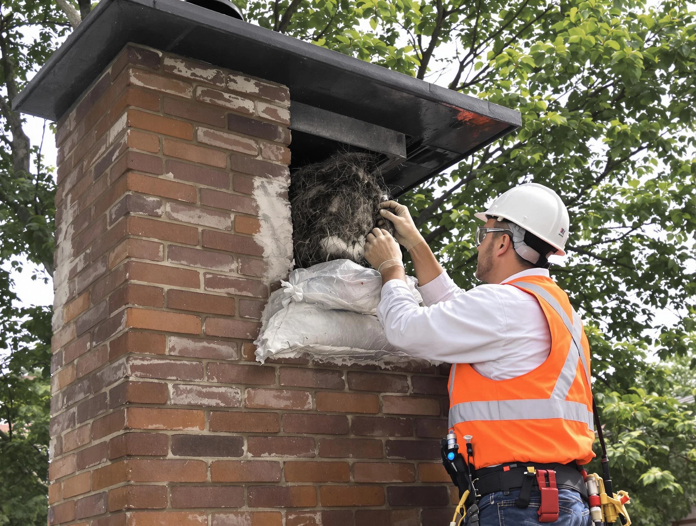 Humane removal of debris and animals by Forest Hills Chimney Sweep in Forest Hills, TN