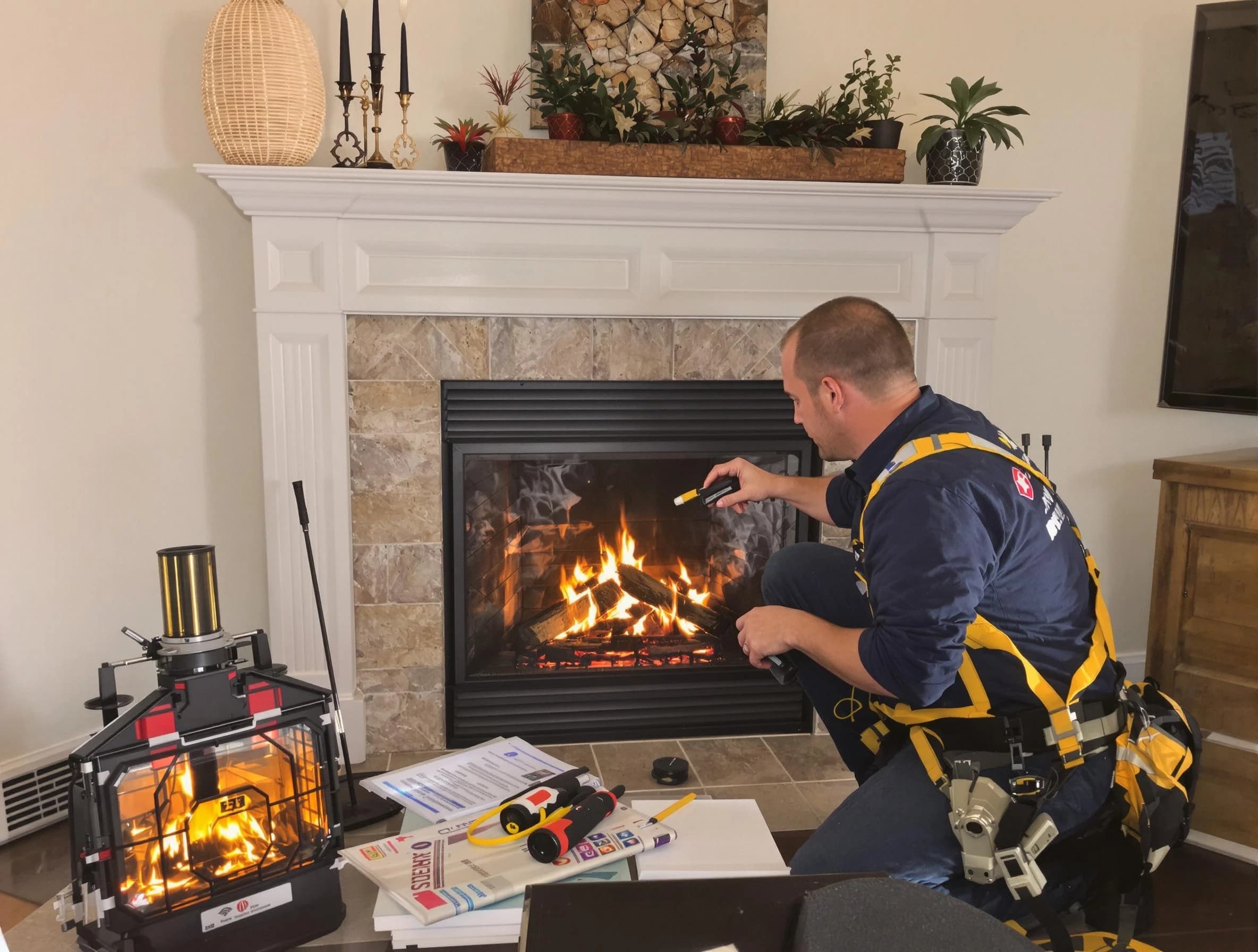 Safety-focused fireplace inspection by Forest Hills Chimney Sweep in Forest Hills, TN