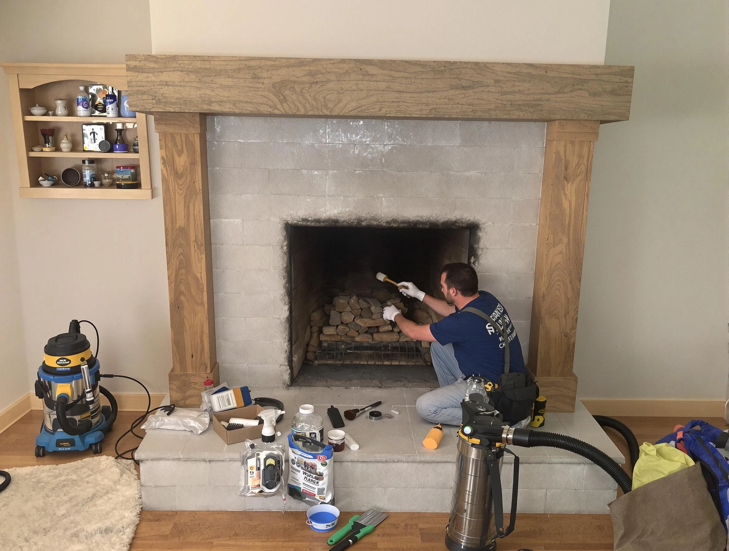 Detailed creosote removal process by Forest Hills Chimney Sweep in Forest Hills, TN