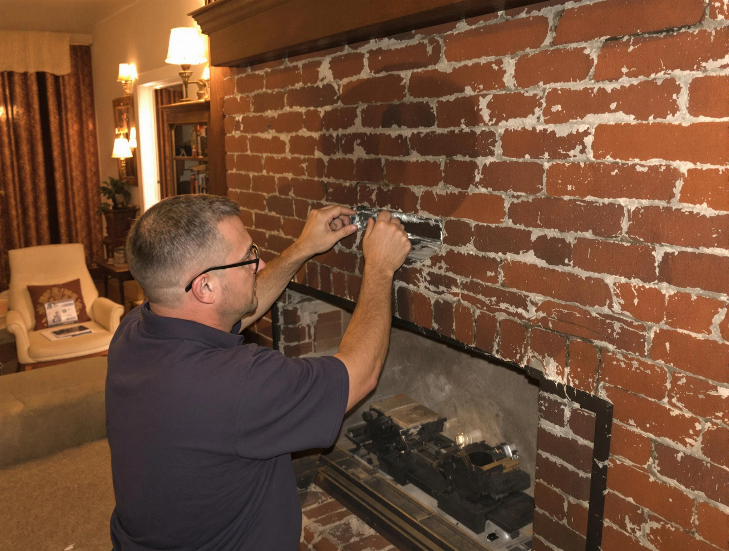 Forest Hills Chimney Sweep expert fixing a fireplace in Forest Hills, TN