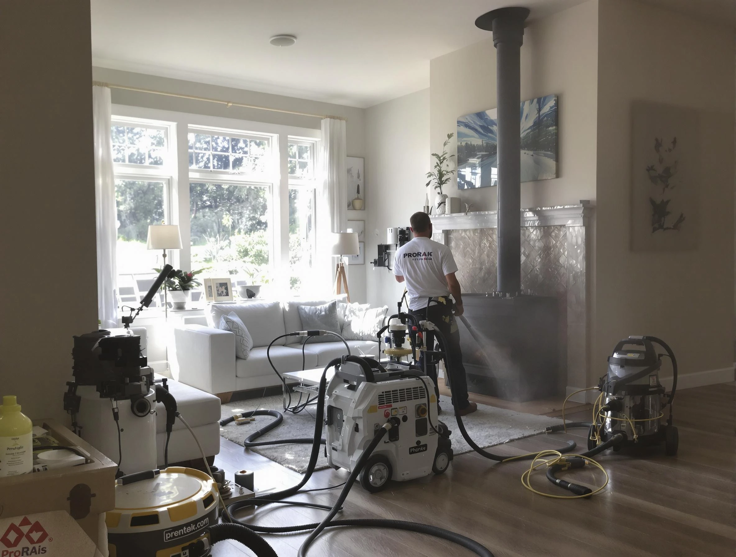 Soot removal service by Forest Hills Chimney Sweep for a fireplace in Forest Hills, TN